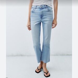 Zara light blue flare jean
